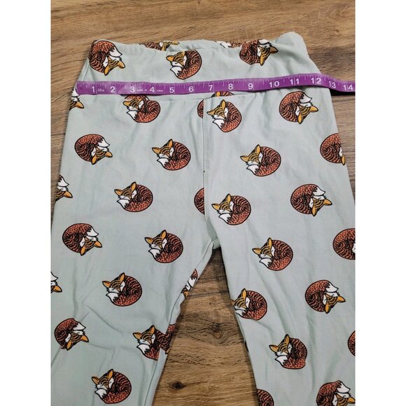 OS LuLaRoe One Size Leggings Fox Foxes Woodland Nature Rare ! - Picture 6 of 10